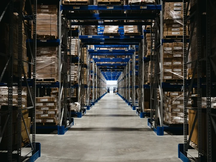 View of the inside of a Mainfreight Warehouse.