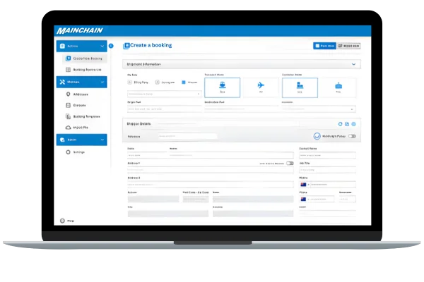 Make a shipment booking through Mainfreight